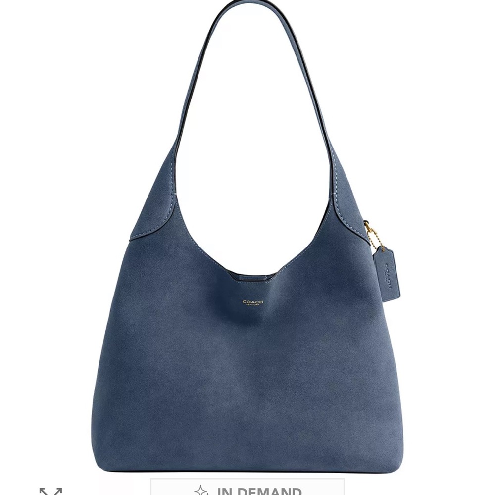 Coach Navy Leather Shoulder Bag
